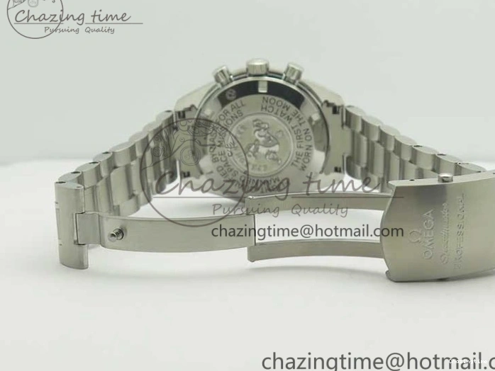 0114 Durable Speedmaster Professional SS OMF Best Edition Black Dial on SS Bracelet Manual Winding Chrono Movement 7995